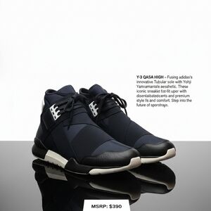Yohji Yamamoto Y-3 Qasa High Sneakers - Black and White